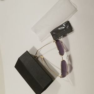 Sadri Golden Sunglasses New With Leather Case